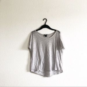 H&M White burnout tee